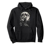 Vintage Wolf Howling At The Moon Wildlife Wolf Sudadera con Capucha