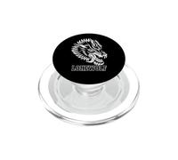 Vintage Wolf Shirt Lonewolf Biker Lowbrow Lone Wolf PopSockets PopGrip para MagSafe