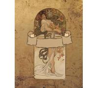 VINTAGE WOMAN'S JOURNAL.Elegant retro style cover: Unlined Notebook with Cream Paper, 8.5x11, 104 Pages for drawing and writing