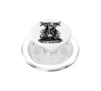 Vintage Woodcut Templario Knight Derrota Oscuridad Fe Espada PopSockets PopGrip para MagSafe