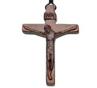 Vintage Wooden Cross Necklace - Crucifix Charm Drop Pendant, Jewelry For Men Women Baptism Church | Bible Prayer Gift Use, Wooden Cross Necklace, Religious Pendant Jewelry, Prayer Necklacee Charm