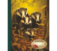 Vintage Woodland Graph Paper Notebook - 5mm Grid, 110 Pages: Perfect for Math, Science, Engineering, Bullet Journaling, and Design. Badger illustration