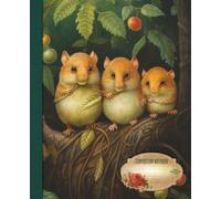 Vintage Woodland Graph Paper Notebook - 5mm Grid, 110 Pages: Perfect for Math, Science, Engineering, Bullet Journaling, and Design. dormouse illustration