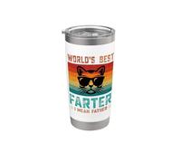 Vintage World's Best Farter I Mean Father Retro Día del Padre Vaso térmico de acero inoxidable de doble pared