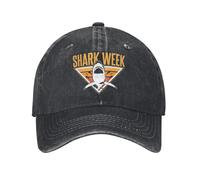 Vintage y clásico Shark Fin Ocean Week Heroes Gorra de béisbol Sol Tenis Skate Sombreros de Hip Hop Lavados Hombres Mujeres Diseño Casual Snapback Gorra Duradera y cómoda