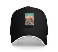 Vintage y clásico Un Arte de Viaje Vintage de Jerusalén Palestina Sol Gorra de béisbol Verano y2k Retro Trucker para Hombres Caza Camping Gorras de béisbol duraderas y cómodas