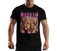 Vintage Y2K Hannah Montana Pop Culture Nostalgia Camiseta De Hombre Negra Size M