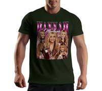 Vintage Y2K Hannah Montana Pop Culture Nostalgia Camiseta De Hombre Verde Militar Size S
