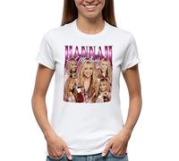 Vintage Y2K Hannah Montana Pop Culture Nostalgia Camiseta De Mujer Blanca Size XXL