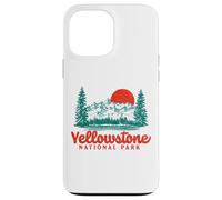 Vintage Yellowstone Mountains Scene 80's Carcasa para iPhone 13 Pro MAX