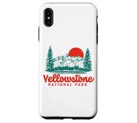 Vintage Yellowstone Mountains Scene 80's Carcasa para iPhone XS MAX