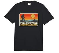 Vintage Yellowstone National Park Bigfoot Sunset Hiking Comfort Colors Adult Heavyweight T-Shirt