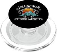 Vintage Yellowstone National Park Retro Mountains Design PopSockets PopGrip para MagSafe
