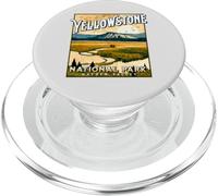 Vintage Yellowstone Park Poster Hayden Valley Painting PopSockets PopGrip para MagSafe