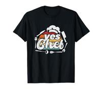 Vintage Yes Chef | Cocina de cocina | Chef Cook Camiseta