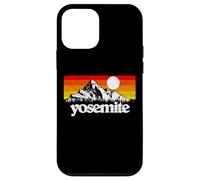 Vintage Yosemite National Park Retro Mountains & Sun Graphic Carcasa para iPhone 12 Mini