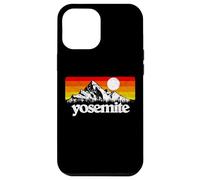 Vintage Yosemite National Park Retro Mountains & Sun Graphic Carcasa para iPhone 12 Pro MAX