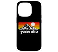 Vintage Yosemite National Park Retro Mountains & Sun Graphic Carcasa para iPhone 14 Pro