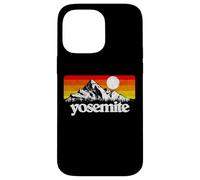 Vintage Yosemite National Park Retro Mountains & Sun Graphic Carcasa para iPhone 14 Pro MAX