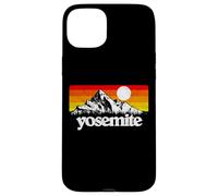 Vintage Yosemite National Park Retro Mountains & Sun Graphic Carcasa para iPhone 15 Plus