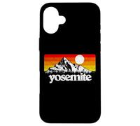 Vintage Yosemite National Park Retro Mountains & Sun Graphic Carcasa para iPhone 16 Plus