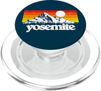 Vintage Yosemite National Park Retro Mountains & Sun Graphic PopSockets PopGrip para MagSafe