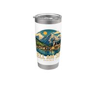 Vintage Zell am See Austria - Recuerdo de viaje Vaso térmico de acero inoxidable de doble pared
