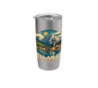 Vintage Zell am See Austria - Recuerdo de viaje Vaso térmico de acero inoxidable de doble pared