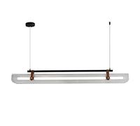 Vintaged Linear Chandelier for Dining Room Dimming Led Ceiling Long Living Leather Large Rectangle Hanging Lamp Kitchen Bar