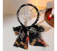 Vintagemagic Hair Clip, Satin Fabric Hair Bands for Women, Retro Cross Knotted Headband Non-slip Adjustable, Boho Head Wrap for Daily Wear, Outdoor Sports and Makeup Accessories(Negro,Small teeth)