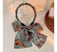Vintagemagic Hair Clip, Satin Fabric Hair Bands for Women, Retro Cross Knotted Headband Non-slip Adjustable, Boho Head Wrap for Daily Wear, Outdoor Sports and Makeup Accessories(Blue,Small teeth)
