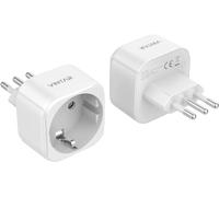 VINTAR adaptador de enchufe europeo 2 a 3 pinos tipo C/E/F a L, certificado CE, adecuado para equipos extranjeros como Alemania, Francia, España, Países Bajos