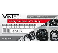 VINTEC VT - Surtido de juntas tóricas (225 unidades), color negro