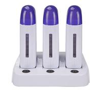 Vinteky Roll-On Calentador de Cera Fundidor Electrico Depiladora Easy Wax Depilación para Bellaza, Regalo para Mujeres (Triple)