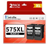 Vintella 575XL PG 575 PG-575XL Cartucho de Tinta Compatible con Cartucho Canon 575 PG575XL 575 XL para Canon PIXMA TS3550i TS3750i TS3751i TR4755i TR4756i TS3551i TS3752i TR4750i TR4751i (2 Negro)