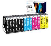 Vintella 603XL Cartucho de Tinta Compatible con Epson 603 XL Multipack para Epson XP-2100 XP-2105 XP-2150 XP-3100 XP-3150 XP-4100 WF-2810 WF-2820 WF-2830 (6 Negro, 3 Amarillo, 3 Magenta, 3 Cian)