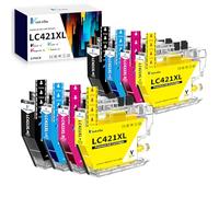 Vintella LC421XL Cartucho de Tinta Compatible con Brother LC421 LC-421XL LC-421XLVAL Multipack para Brother MFC-J1010DW DCP-J1140DW DCP-J1050DW (2 Negro, 2 Amarillo, 2 Magenta, 2 Cian)