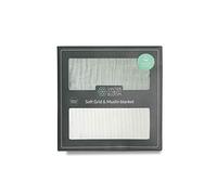 Vinter & Bloom Box Soft Grid+Muslin EKO Paquete de 2 Unidades, Blanco/Verde