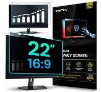 VINTEZ Filtro de pantalla de privacidad de 22 pulgadas 16:9 para monitor de computadora con pantalla panorámica, antideslumbrante, película protectora antiarañazos para confidencialidad de datos