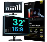 VINTEZ Filtro de pantalla de privacidad de computadora de 32 pulgadas para monitor de computadora de pantalla ancha 16: 9 - Antideslumbrante - Película protectora antiarañazos