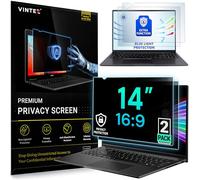 VINTEZ Filtro de pantalla de privacidad para computadora de 14 pulgadas [2 unidades] para monitor de computadora de pantalla ancha y laptop, antirreflejos, película protectora antiarañazos, escudo de
