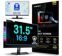 VINTEZ Pantalla de privacidad 16:9 de 31.5 pulgadas para monitor de computadora y laptop, película protectora antirreflejos, filtro de luz azul, protección ocular, protector de privacidad para