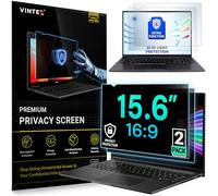 VINTEZ Paquete de 2 filtros de pantalla de privacidad para computadora de 15.6 pulgadas para monitor de computadora de pantalla ancha y laptop, antirreflejos, película protectora antiarañazos, escudo