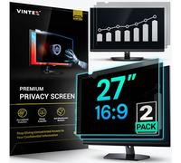 VINTEZ [Paquete de 2] Pantalla de privacidad de 27 pulgadas 16:9 para monitor de computadora y laptop, película protectora antirreflejos, filtro de luz azul, protección ocular, protector de privacidad