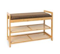VINTHERA Banco Zapatero con Almancenaje Moa de Bamboo 70 x 30 x 50cm