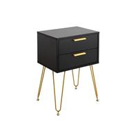 VINTHERA Moa Mesilla Negra con 2 cajones 40x30x60,3 CM