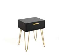 VINTHERA Moa Mesillas Negra con un cajón - 40x30x50,3 CM