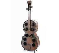Vintiquewise Decorative 10 Bottle Wooden Cello Shaped Wine Rack 53"" Inch Floor Violin Botellero Madera con Forma de Violonchelo Botellas, marrón