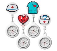 Vintoney Reloj de enfermera, reloj de enfermera, reloj de bolsillo para mujer, reloj de bolsillo, 4 piezas-multicolor, /