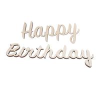 VINTORKY 1 Juego Adhesivo de Madera Happy Birthday para Decoración de Cumpleaños Palabras de Madera para Fiesta como para Fotos y Decoración de Habitaciones y Divertido para Cumpleaños